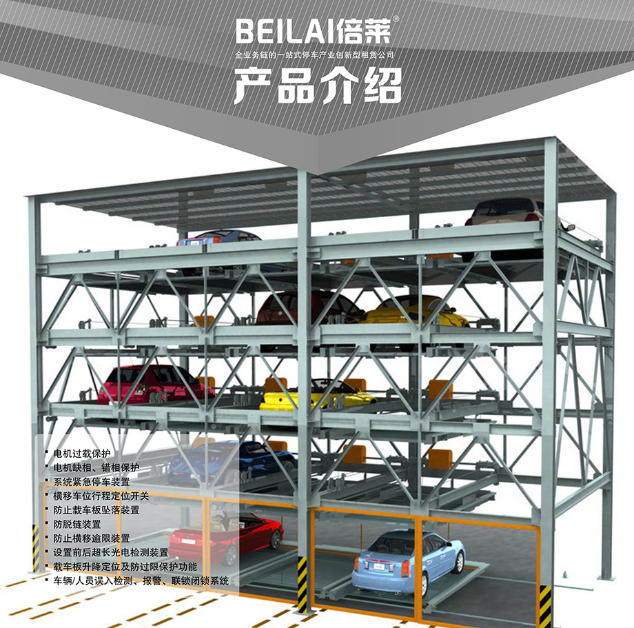重庆昆明负一正四地坑式PSH5D1五层升降横移机械立体停车位设备产品介绍