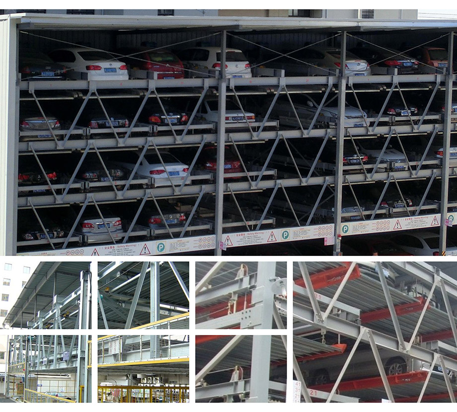 重庆昆明负二正三地坑式PSH5D2五层升降横移机械立体停车位设备图片展示