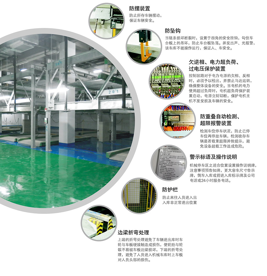 重庆昆明PSH3三层升降横移机械立体停车位设备安全保护装置