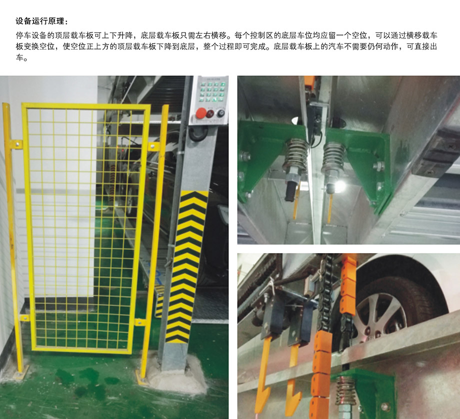 重庆昆明单列PSH2二层升降横移机械立体停车位设备设备运行原理